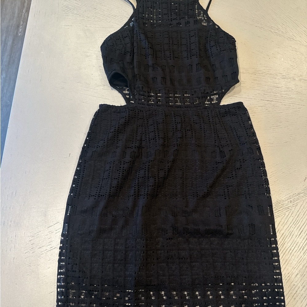 Express Elegant Black Cutout Dress